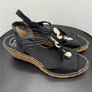 Toni Pons Origens Sitges Black Espadrille Sandals